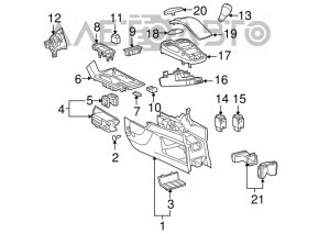 Lexus RX350 RX450h 10-12 Black Joystick Display Control
