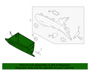 Glove box, glove compartment Hyundai Kona 18-23 black
