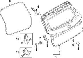 Left tailgate bumper for Nissan Ariya 23-25