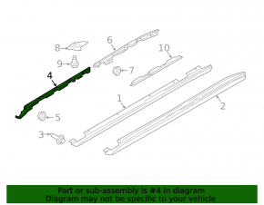Fastening of threshold right front Porsche Macan 15-18