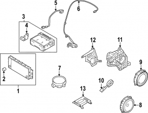 Rear left door speaker for Kia Sportage 23-26
