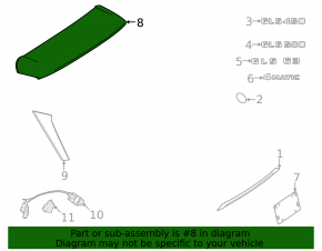 Mercedes X167 GLS 450 580 20-26 Trunk Door Spoiler