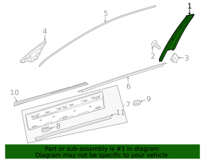 Mercedes X247 GLB 20-26 front right side door trim