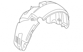 Front left mudguard Ford Fiesta 14-19 rest Plastic