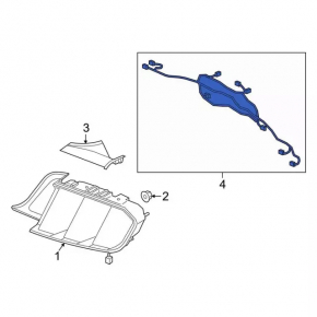 Wiring rear bumper Ford Mustang mk6 18-rest, for parking sensors