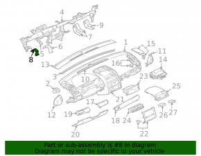 Mitsubishi Galant 04-12 torpedo tube reinforcement