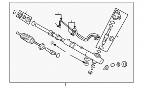 Mitsubishi Galant 04-12 steering rack