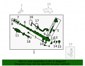 Mitsubishi Galant 04-12 steering rack