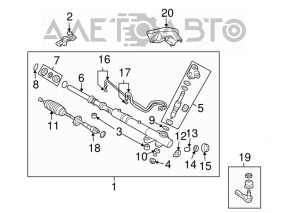 Mitsubishi Galant 04-12 steering rack