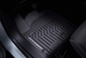 Set of floor mats for Mitsubishi Outlander 22-25, black rubber