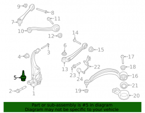 Front left ball joint for Porsche Macan 15-24