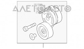 Drive Belt Tensioner Roller Right Porsche Cayenne 958 11-14 Hybrid