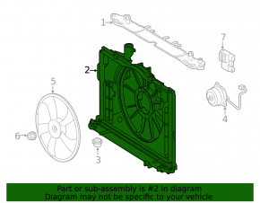 Radiator shroud diffuser assembly for Toyota Corolla 14-19 1.8