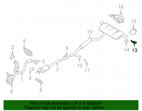 Rear left muffler bracket Infiniti QX30 17-19