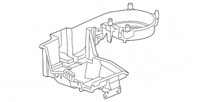 The bare air conditioner housing, left side of a Chevrolet Volt 11-15.