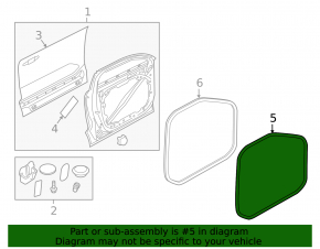 Front left door seal Volvo XC40 19-25
