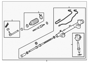 Infiniti M37 Q70 11-19 Power Steering Rack, AWD, without tie rods