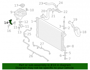 Upper coolant expansion tank bracket for Audi Q7 20-26 MHEV
