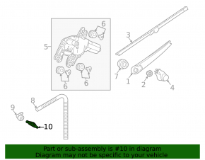 Rear camera washer nozzle VW Atlas 18-23