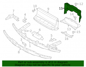 Air duct radiator deflector rear BMW i3 14-20