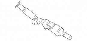 Intake pipe with catalytic converter VW Passat b7 12-14 USA 2.5