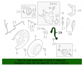 Rear left brake hose for Audi Q3 83A 19-25