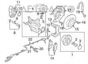 Rear left brake hose VW Taos 22-25