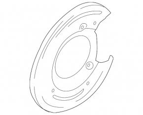 Rear right brake disc cover Land Rover Discovery 17-23