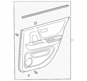 Rear right door panel for Toyota Highlander 2001-2003