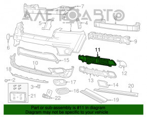 Radiator deflector blinds Jeep Cherokee KL 14-18 prerest without engine