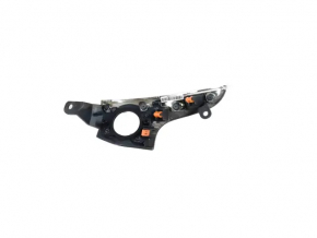 Right front panel trim for the Start-Stop button for the Jeep Grand Cherokee WK2 20-22 in dark wood with chrome