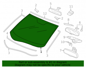 Windshield Honda CRV 15-16 for camera