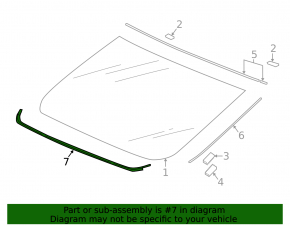 Honda Accord 18-22 rear window molding lower