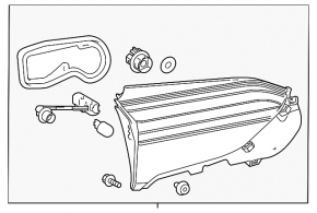Light inside trunk door right Toyota Rav4 19- USA built