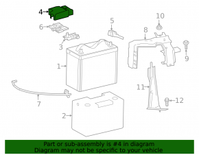 Positive terminal cover for Toyota Rav4 16-18 hybrid battery