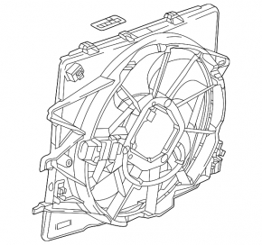 Radiator shroud diffuser assembly for Chevrolet Camaro 16-20 3.6