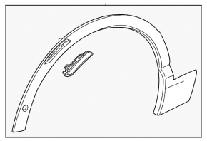Front left fender arch trim Chevrolet Equinox EV 24-26 gloss black