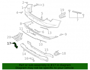 Rear bumper bracket upper left Hyundai Elantra 21-23