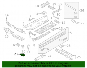Front left jack Audi A3 8V 15-20