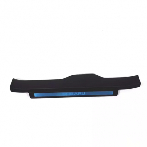 Front left threshold pad Subaru Outback 15-19 black, with chrome trim
