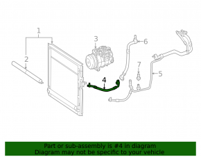 Air conditioning pipe compressor-condenser Mercedes W166 ML 12-15