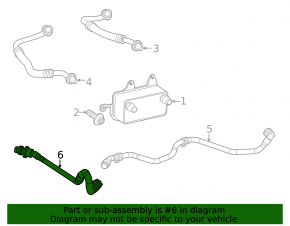 Cooling system hose Mercedes GLC 300 16-22 2.0 to thermostat