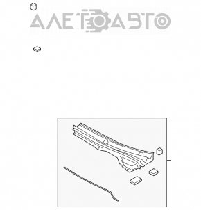 Left plastic windshield wiper grille for Mazda CX-7 2006-2012