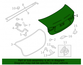 Trunk lid Mazda 6 18-21