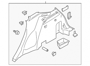 Left fender flare for Lincoln MKC 15-16 beige