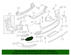 Left rear bumper grille for Mazda CX-70 25-26