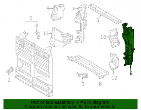 Left radiator deflector for Lexus RX350 RX500h 23-26 Canada built