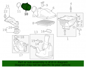 Air duct for manifold Honda Accord 13-17 3.5