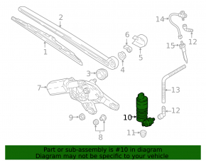 VW Tiguan 09-17 Windscreen Washer Motor