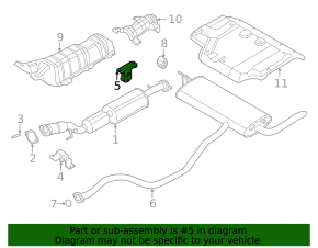 Rear muffler bracket with barrel left Nissan Sentra 20-24